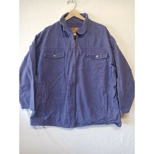 Purple chore coat barn jacket canvas size 3x womens zip up